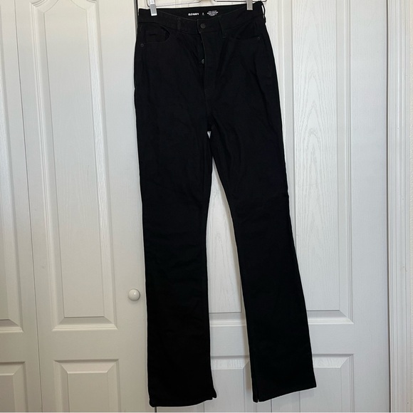 Women's Black Extra High Rise Kicker Boot Denim Jeans Size 6 Tall - Picture 3 of 7